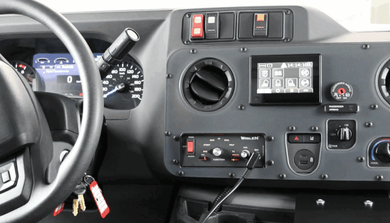 MMC front cabin touchscreen